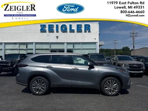 Gray 2026 Toyota Highlander Platinum for sale in Lowell, MI