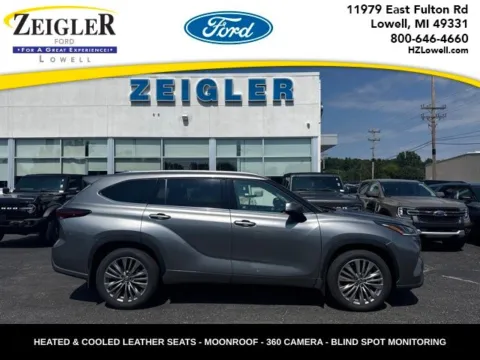 Gray 2026 Toyota Highlander Platinum for sale in Lowell, MI