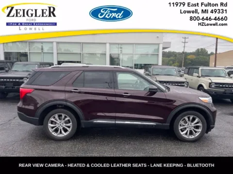 Red 2023 Ford Explorer Limited for sale in Lowell, MI