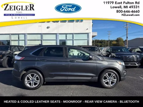 Gray 2018 Ford Edge Titanium for sale in Lowell, MI