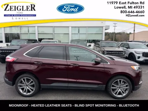 Red 2024 Ford Edge Titanium for sale in Lowell, MI