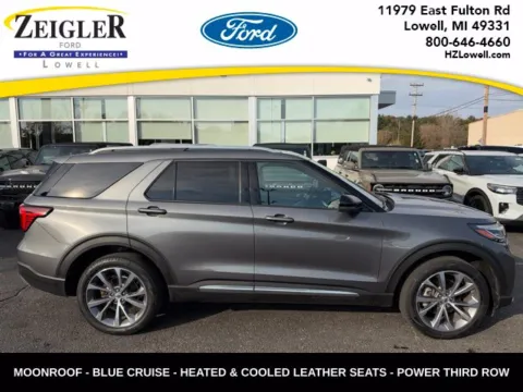 Gray 2025 Ford Explorer Platinum for sale in Lowell, MI