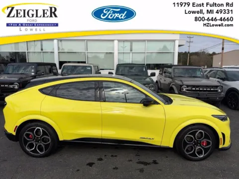 Yellow 2024 Ford Mustang Mach-E GT for sale in Lowell, MI