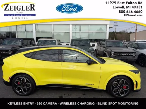 Yellow 2024 Ford Mustang Mach-E GT for sale in Lowell, MI