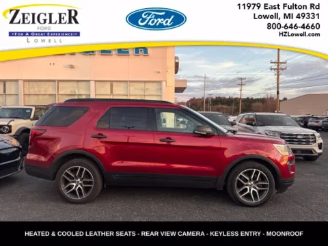 Red 2018 Ford Explorer Sport for sale in Lowell, MI