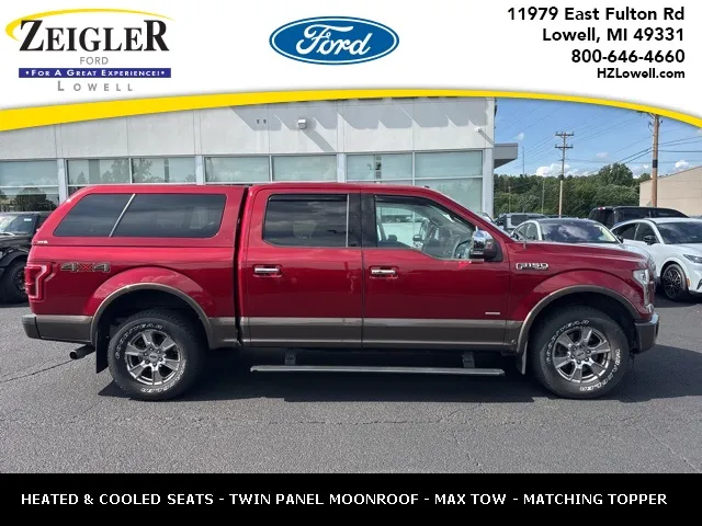 Red 2015 Ford F-150 Lariat for sale in Lowell, MI