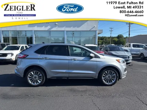 Silver 2022 Ford Edge Titanium for sale in Lowell, MI