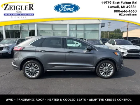 Gray 2022 Ford Edge Titanium for sale in Lowell, MI