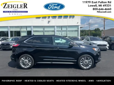 Black 2022 Ford Edge Titanium for sale in Lowell, MI