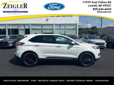 White 2024 Ford Edge Titanium for sale in Lowell, MI