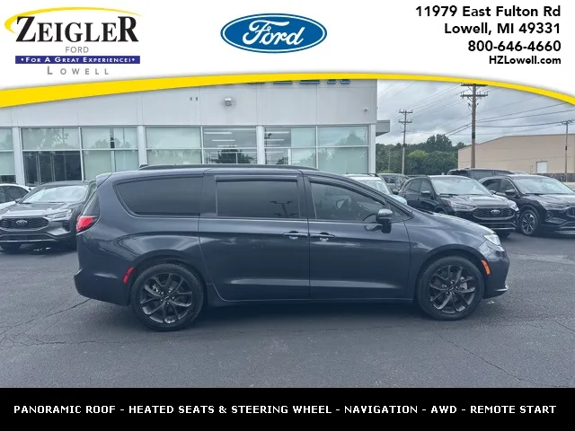 Blue 2021 Chrysler Pacifica Touring L for sale in Lowell, MI
