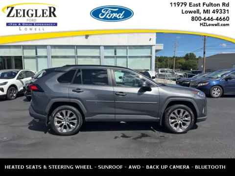 Gray 2021 Toyota RAV4 XLE Premium for sale in Lowell, MI