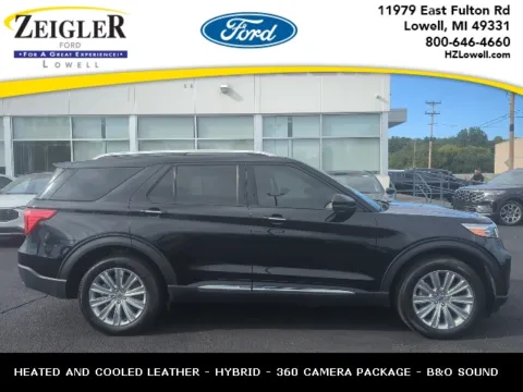 Black 2022 Ford Explorer Limited for sale in Lowell, MI
