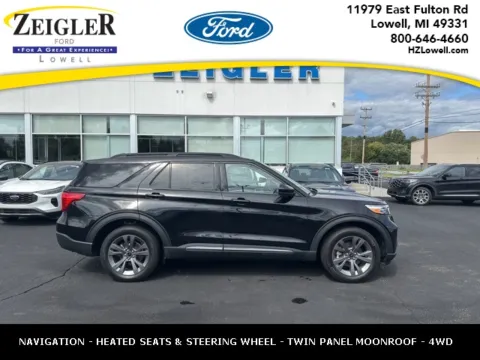 Black 2022 Ford Explorer XLT for sale in Lowell, MI