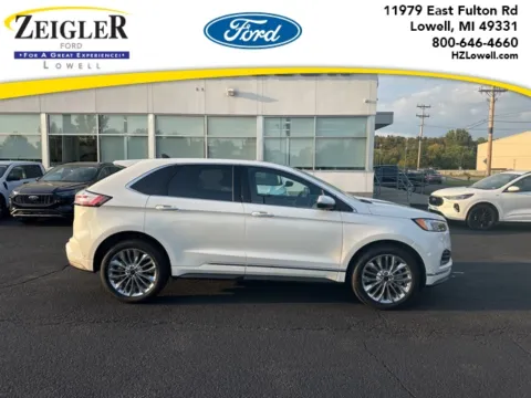 White 2022 Ford Edge Titanium for sale in Lowell, MI