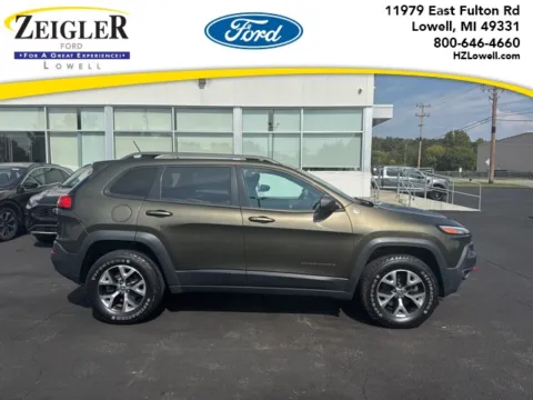 Green 2015 Jeep Cherokee Trailhawk for sale in Lowell, MI