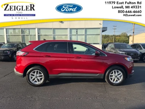 Red 2024 Ford Edge SEL for sale in Lowell, MI