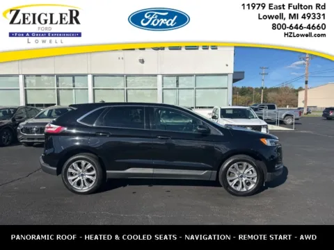 Black 2022 Ford Edge Titanium for sale in Lowell, MI