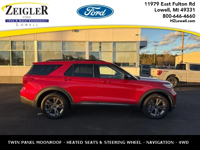 Red 2022 Ford Explorer XLT for sale in Lowell, MI