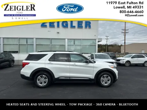 White 2023 Ford Explorer XLT for sale in Lowell, MI