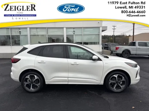 White 2023 Ford Escape Hybrid ST-Line Elite for sale in Lowell, MI