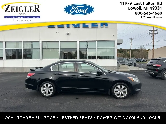 Black 2008 Honda Accord EX-L for sale in Lowell, MI