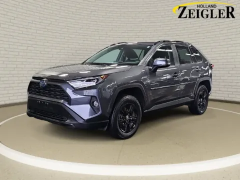 Gray 2021 Toyota RAV4 Hybrid XLE for sale in Holland, MI
