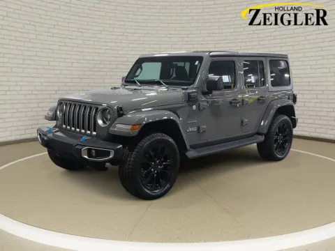 Gray 2023 Jeep Wrangler Sahara 4xe for sale in Holland, MI