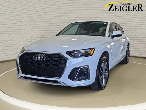 White 2023 Audi Q5 45 S line Premium for sale in Holland, MI