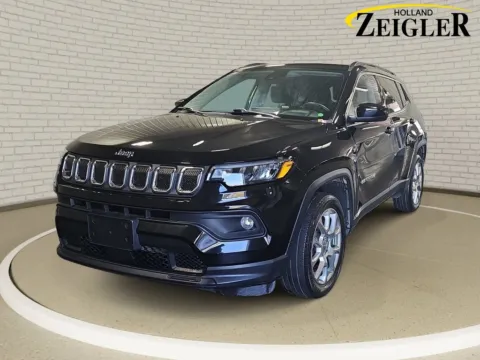 Black 2022 Jeep Compass Latitude Lux for sale in Holland, MI