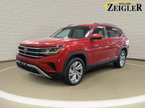 Red 2022 Volkswagen Atlas 3.6L V6 SE w/Technology for sale in Holland, MI