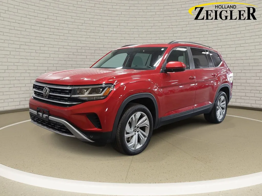 Red 2022 Volkswagen Atlas 3.6L V6 SE w/Technology for sale in Holland, MI