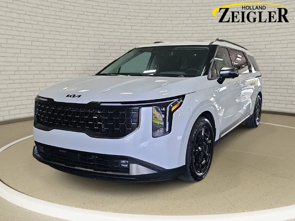 White 2026 Kia Carnival Hybrid SX Prestige for sale in Holland, MI