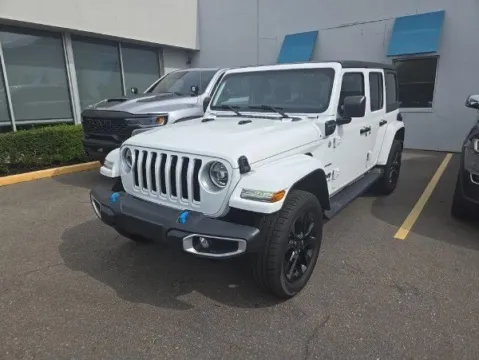 White 2022 Jeep Wrangler Unlimited Sahara 4xe for sale in Holland, MI