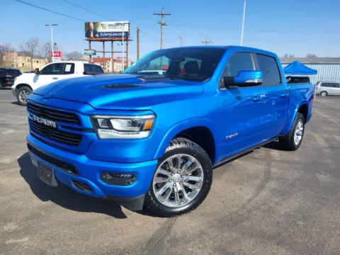 Blue 2022 Ram 1500 Laramie for sale in Topeka, KS