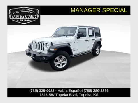 White 2020 Jeep Wrangler Unlimited Sport S for sale in Topeka, KS