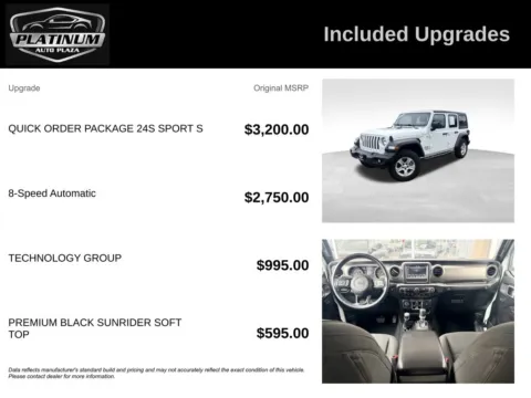 Another view of 2020 Jeep Wrangler Unlimited Sport S for sale in Topeka, KS at Platinum Auto Plaza