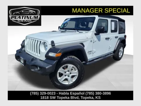 White 2020 Jeep Wrangler Unlimited Sport S for sale in Topeka, KS
