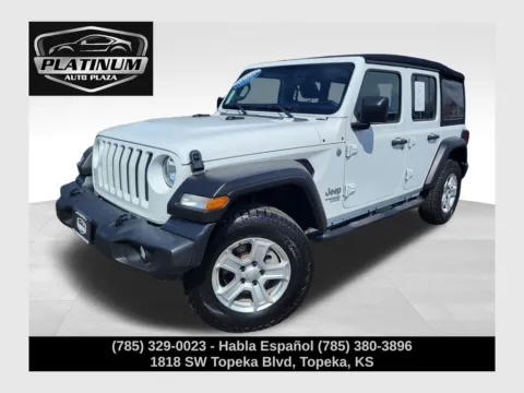 White 2020 Jeep Wrangler Unlimited Sport S for sale in Topeka, KS