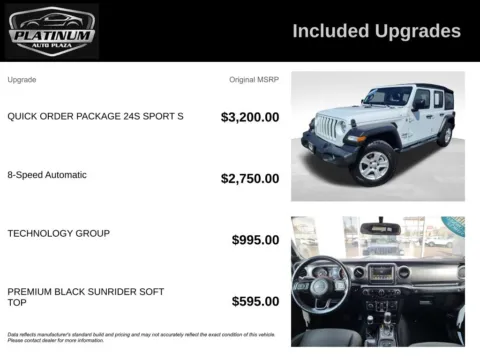 Another view of 2020 Jeep Wrangler Unlimited Sport S for sale in Topeka, KS at Platinum Auto Plaza