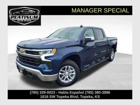 Blue 2022 Chevrolet Silverado 1500 LT for sale in Topeka, KS