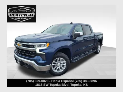 Blue 2022 Chevrolet Silverado 1500 LT for sale in Topeka, KS