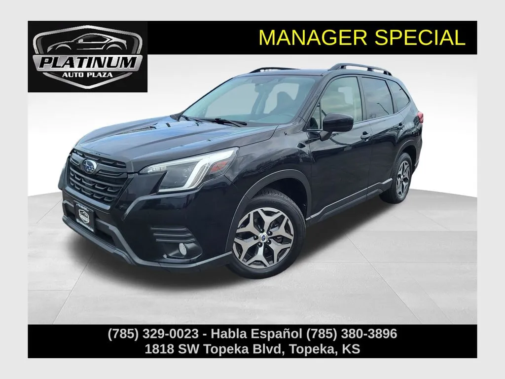 Black 2023 Subaru Forester Premium for sale in Topeka, KS