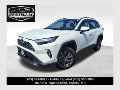 White 2022 Toyota RAV4 Hybrid Limited for sale in Topeka, KS