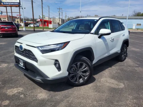 White 2022 Toyota RAV4 Hybrid Limited for sale in Topeka, KS