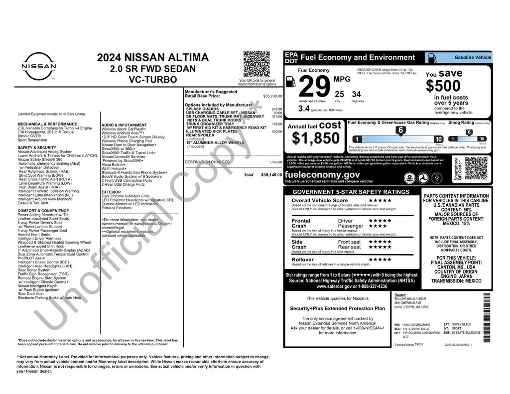 2024 Nissan Altima SR - Photo 6