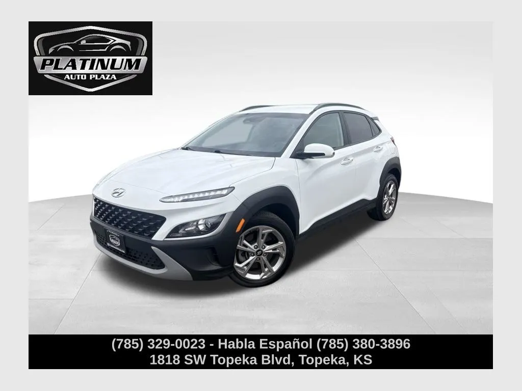White 2023 Hyundai Kona SEL for sale in Topeka, KS