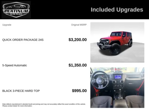 Another view of 2015 Jeep Wrangler Unlimited Sport for sale in Topeka, KS at Platinum Auto Plaza
