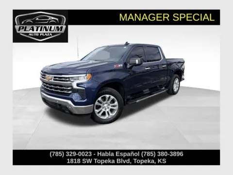 Blue 2022 Chevrolet Silverado 1500 LTZ for sale in Topeka, KS