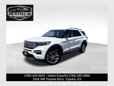 White 2022 Ford Explorer Limited for sale in Topeka, KS